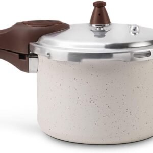 Brinox - Panela de Pressão 4,2L Antiaderente Ceramic Life com Fundo de Indução Pressure - Vanilla