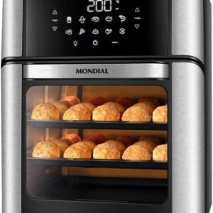 MONDIAL Fritadeira Air Fryer Forno Oven 12L, Preto/Inox, 2000W, 110V - AFON-12L-BI