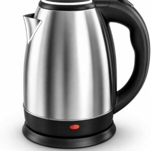 Chaleira Elétrica 2 Litros Inox Desligamento Automatico Cor Aço 220V Aquecimento Rápido Segura Café Chá Fácil Abertura Premium GT (220V)