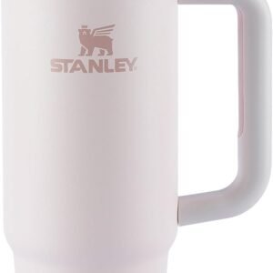 Stanley - Quencher H2.0 FlowState 1,18L - Copo de aço inoxidável com isolamento a vácuo, tampa e canudo, para água, chá gelado, café, smoothies e muito mais, Rose Quartz