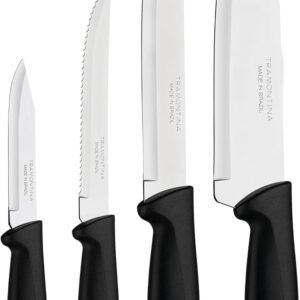 Tramontina JOGO FACAS INOX 4PC PLENUS PRE, Preto