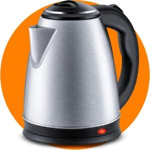 Chaleira Elétrica 2 Litros Inox Cor Aço 110v | Desligamento Automático, Aquecimento Rápido, Segura, Café Chá, Fácil Abertura, Premium