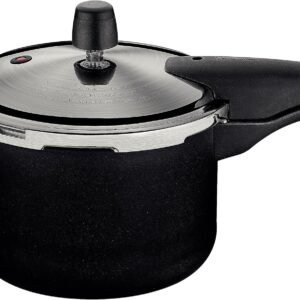 Panela de Pressão Tramontina Vancouver Effect em Alumínio com Revestimento Interno e Externo em Antiaderente Starflon Max Preto 20 cm 4,5 L