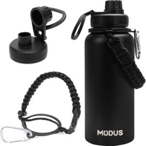 Garrafa Térmica De Água Isolada 950ml De Aço Inox Com Alça